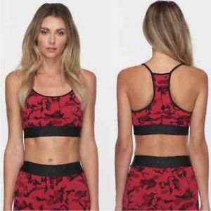 KORAL ACTIVEWEAR WOMEN’S SPORT BRA BLACK & RED / S